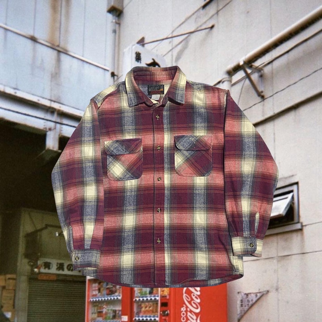 Kemeja flanel veterano edwin second