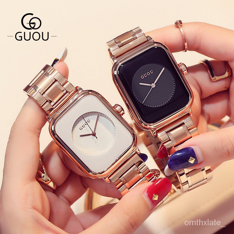 GUOU Tonton Wanita Baru Wanita Temperamen Wanita Watch Jelly Watch Rubber band Watch