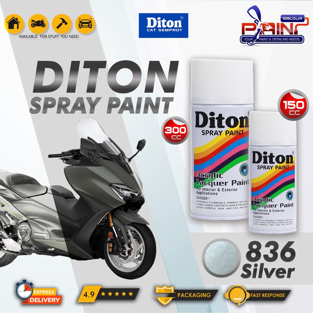 Diton Cat Semprot/Pylox/Motor/Helm/Gundam 150cc - 836 Silver