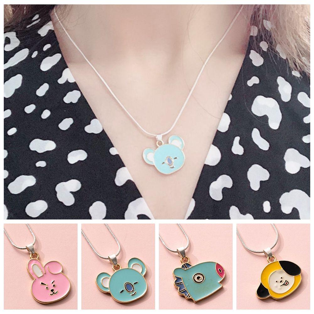 Preva BTS Kalung Fashion Perhiasan Lucu Perhiasan Indah Charms BT21 Jewelry