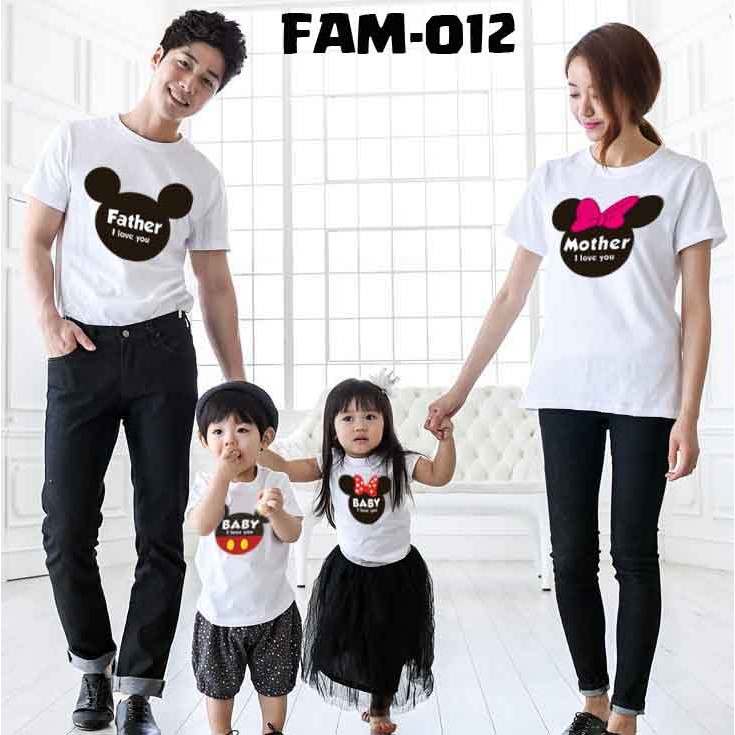 [FREE NAMA !!] KAOS KELUARGA / FAMILY T-SHIRT 100% COTTON PREMIUM