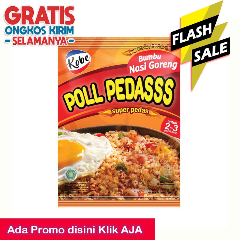 

Kobe Bumbu Nasi Goreng Poll Pedas 20 gram