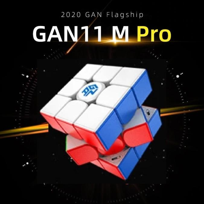 Rubik Gan 11 M Pro 3x3 Magnetic Primary Frosted Stickerless Gan11M Pro