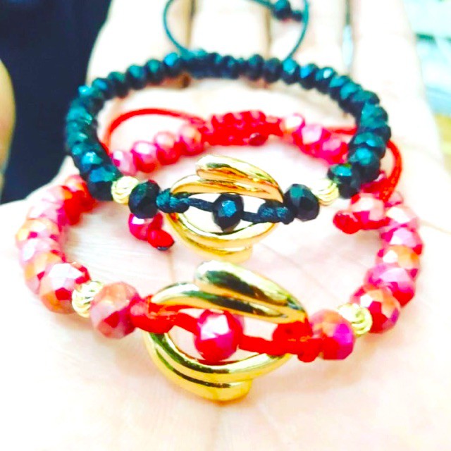 Super Murah! Gelang kristal merah tali