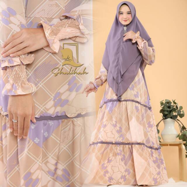 Kanaya Syari By Shalihah AB COLLECTION Gamis Branded gamis Terbaru  Grosir Gamis