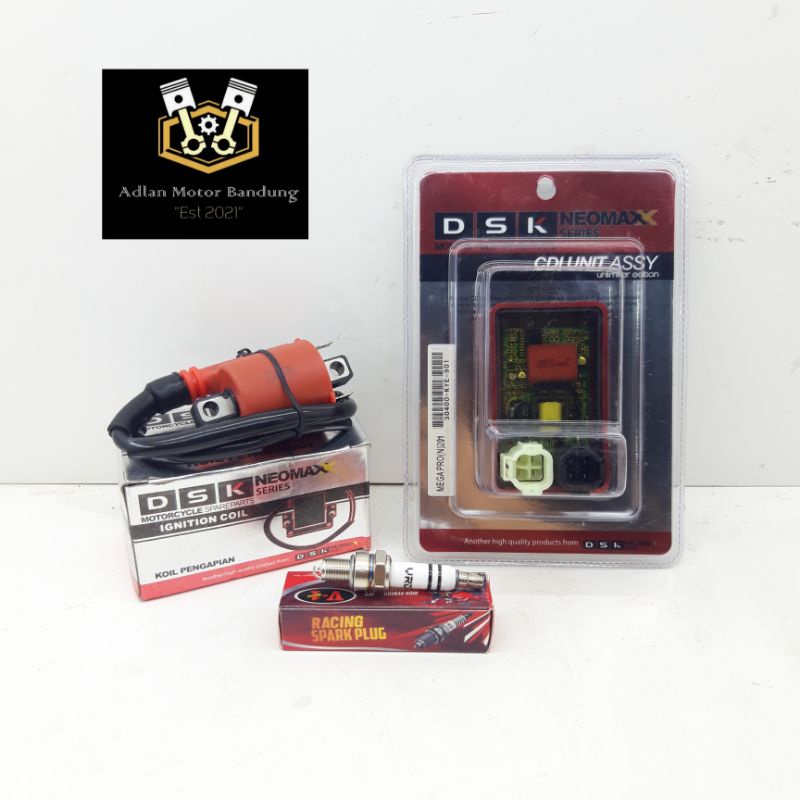 PAKET RACING CDI KOIL COIL DAN BUSI DSK UNLIMER RACING MEGAPRO NEW2011 VERZA VERSA MEGAPRO MONOSHOCK