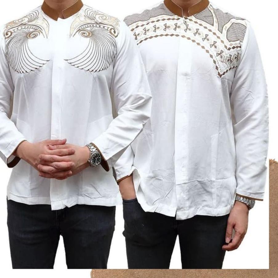 ☎ Baju Koko Pria Remaja Islami Ramadhan Rabbani Pakistan Kekinian Almia Murah J8I5 ℗