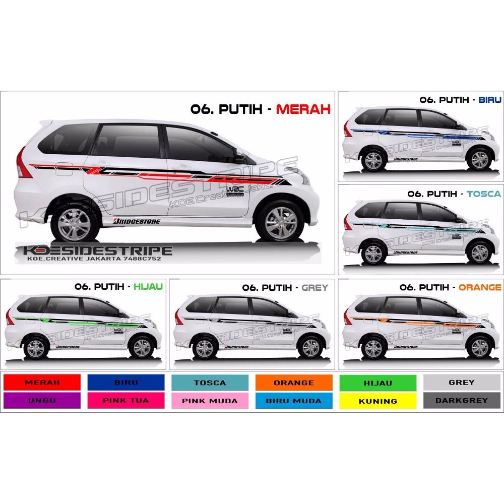 AVANZA XENIA 7 Cutting Sticker Stiker Mobil Shopee Indonesia