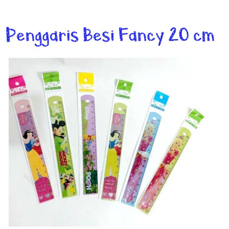 

Penggaris Besi Fancy 20 cm/ Penggaris besi bergambar