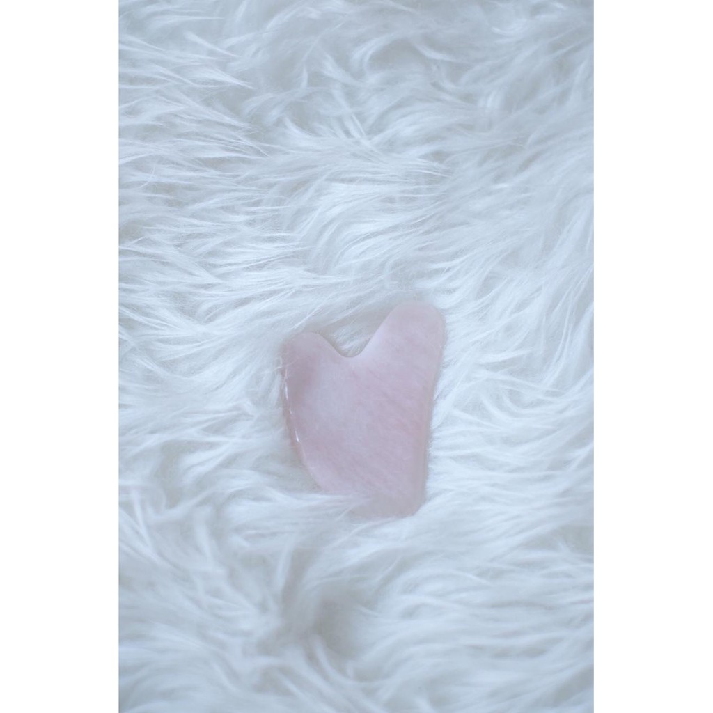 Rose Quartz Gua Sha Massage Tool (for face and body)