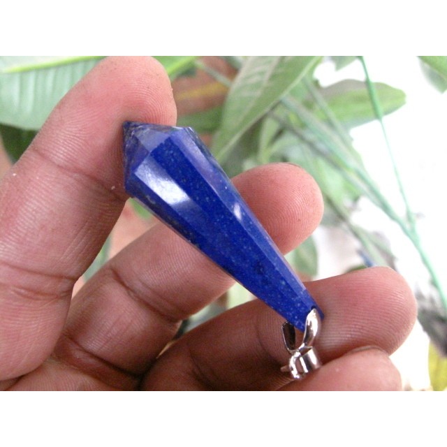 [LL001] 12-Sided Natural Lapis Lazuli Pendant 4pc/25gr