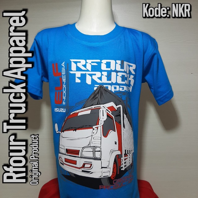 Kaos anak laki-laki/kaos anak gambar truck/kaos anak rfour truck