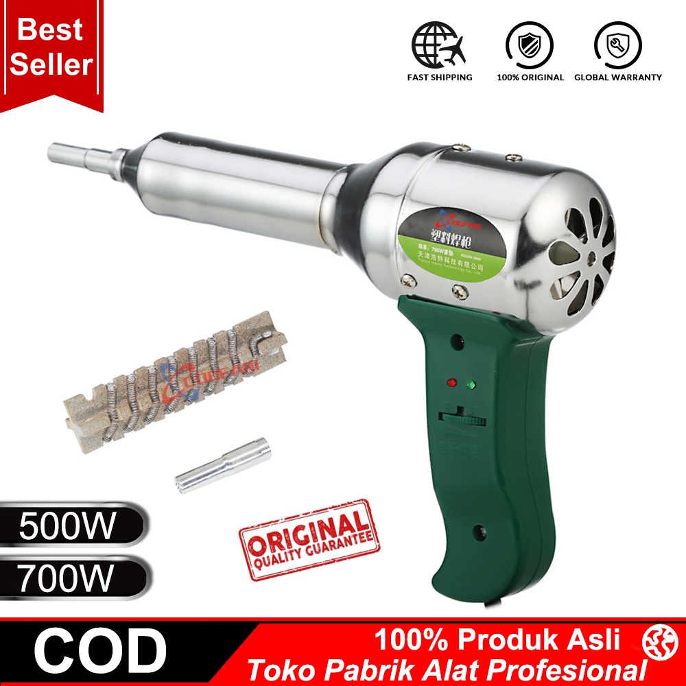 700W 500W 220V-240V Plastik Udara Panas Welding Gun Torch Alat Plastik Welding Torch Machine Adjustable Heat Air Gun Kit Tukang Las PE PP PVC