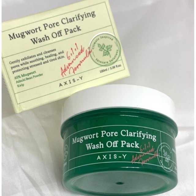 Axis Y Mugwort Pore Clarifying wash off pack share in jar 10 ml