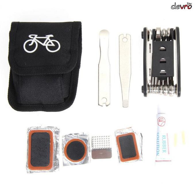 Buruan Serbu] Set Alat Lem Tambal Ban Sepeda & Kunci Multi Fungsi Toolkit