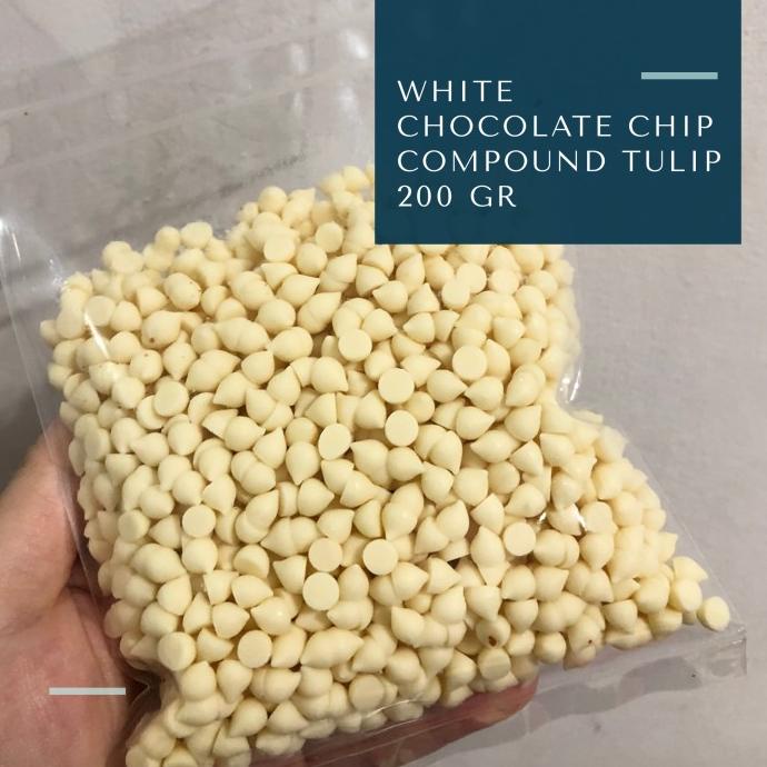 

White Compound Chocolate Chip 200 gram / White Chocolate Chip Tulip