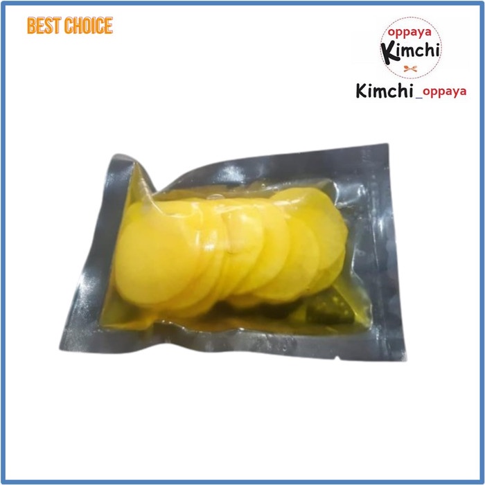 

Instan-Masak-Bumbu- Danmuji Acar Lobak Korea 150 Gram Homemade -Bumbu-Masak-Instan.