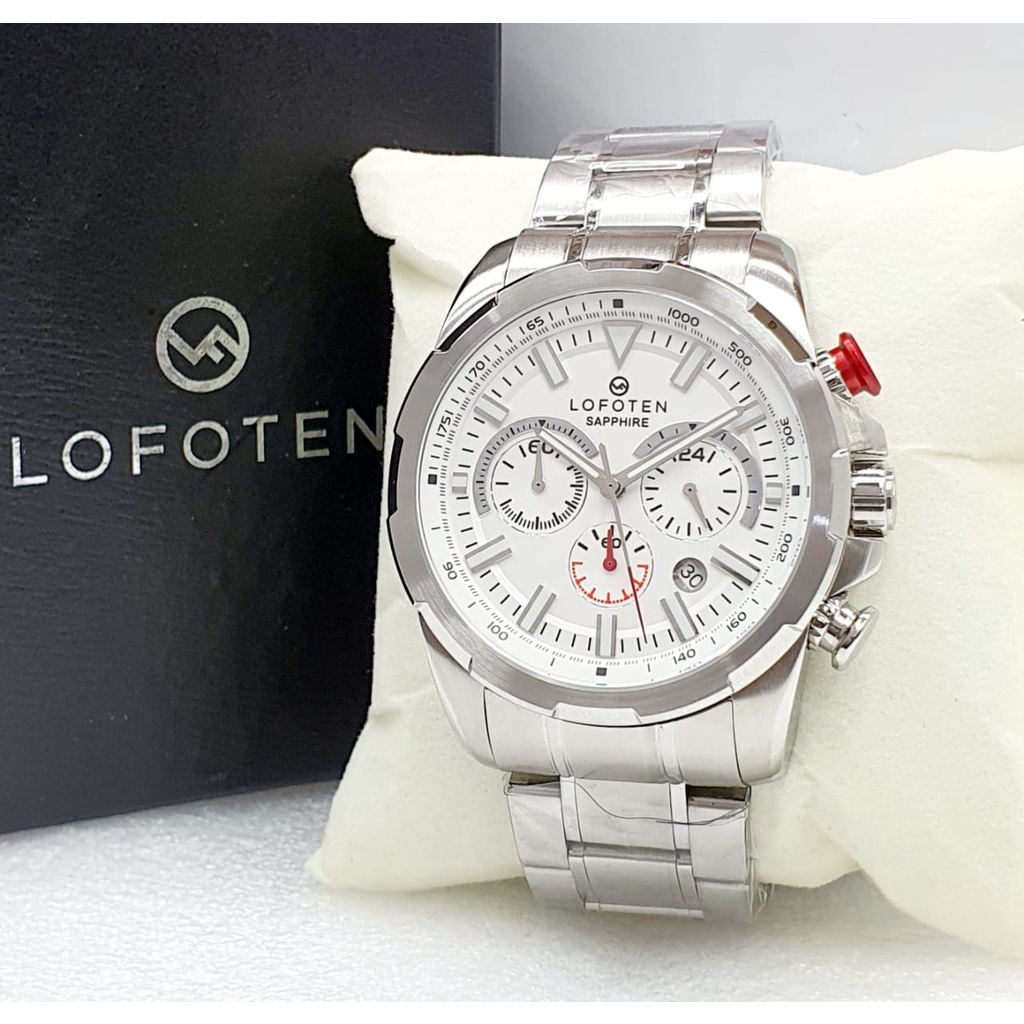 Lofoten 6510 Sapphire - Jam Tangan Pria Formal Murah - Full Stainless - Chrono Aktif - Original