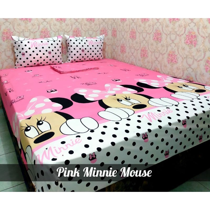 Sprei Minnie / Sprei Mickey / Sprei motif mickey / Sprei motif minnie mouse / Mickey / Sprei Anak