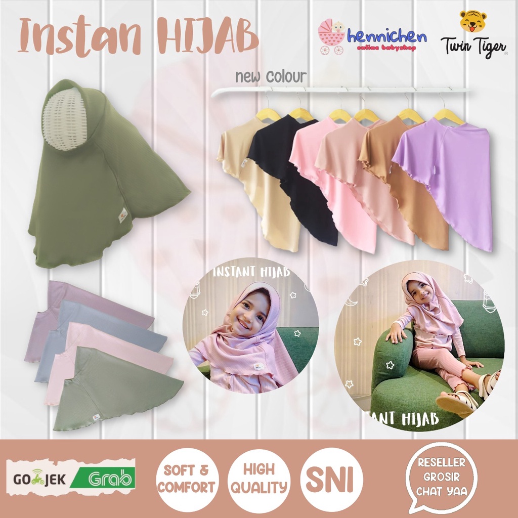 TWIN TIGER HIJAB anak INSTANT HIJAB BAYI INSTANT HIJAB BAYI JILBAB BAYI HIJAB BAYI SNI 0-6 Tahun