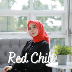Bella Square Hijab Segiempat | Kerudung Laudya Pollycotton PART 2-Red Chilli