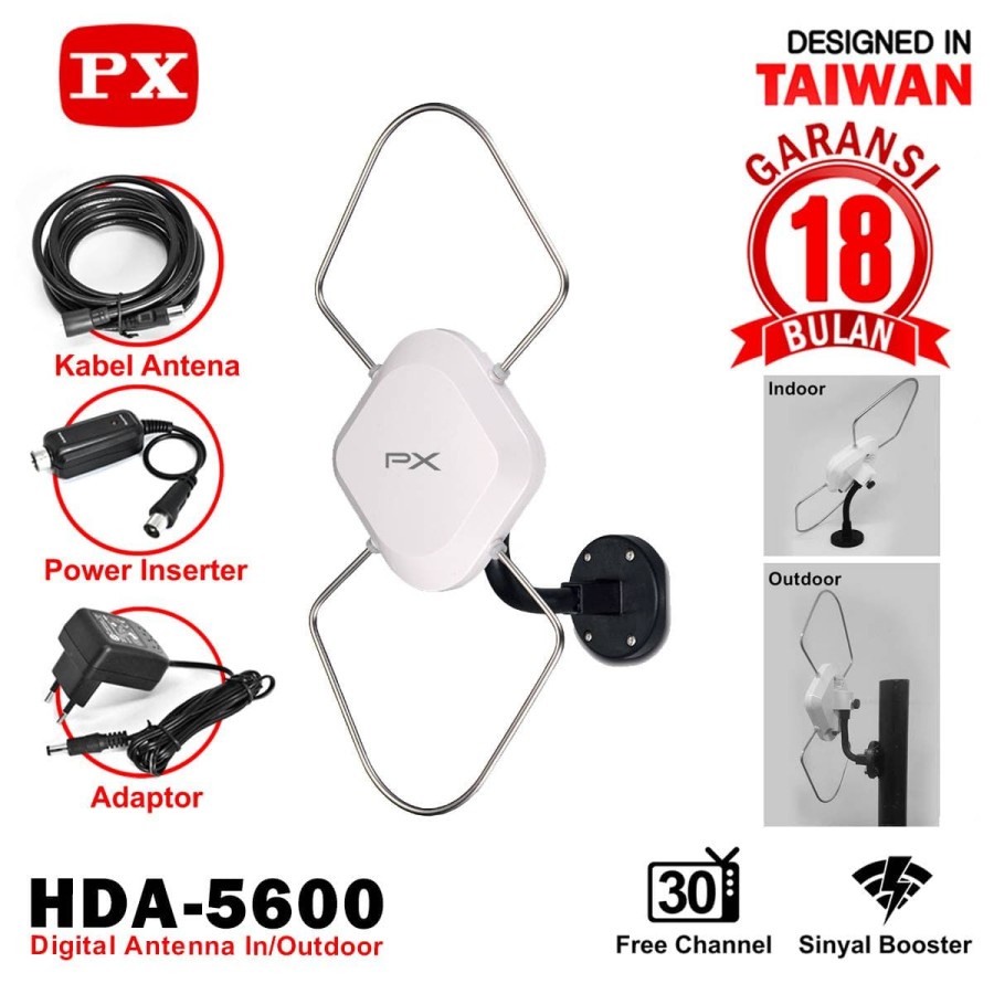 Antena Digital Indoor &amp; Outdoor Kualitas Gambar Bening Dan Jernih