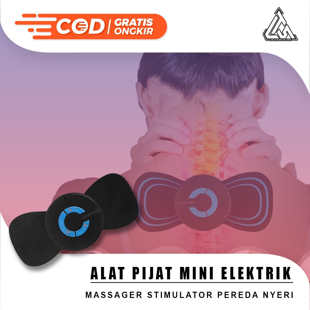 Alat Pijat Mini Elektrik Terapi Leher Punggung Kepala Dan Bahu Massager Stimulator Pereda Nyeri