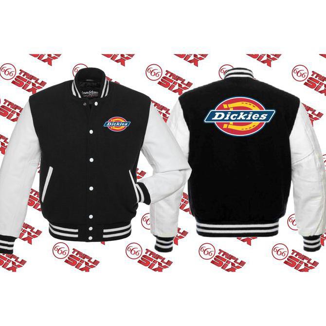 Jaket Varsity Baseball Dickies Jacket Distro Pria Sweater Laki Wanita Fleece Polos Murah