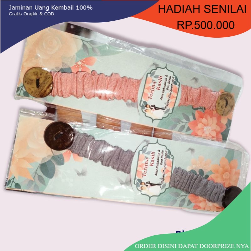 TERMURAH konektor kain pengikat masker kemas shaby souvenir pernikahan / souvenir pernikahan / souve