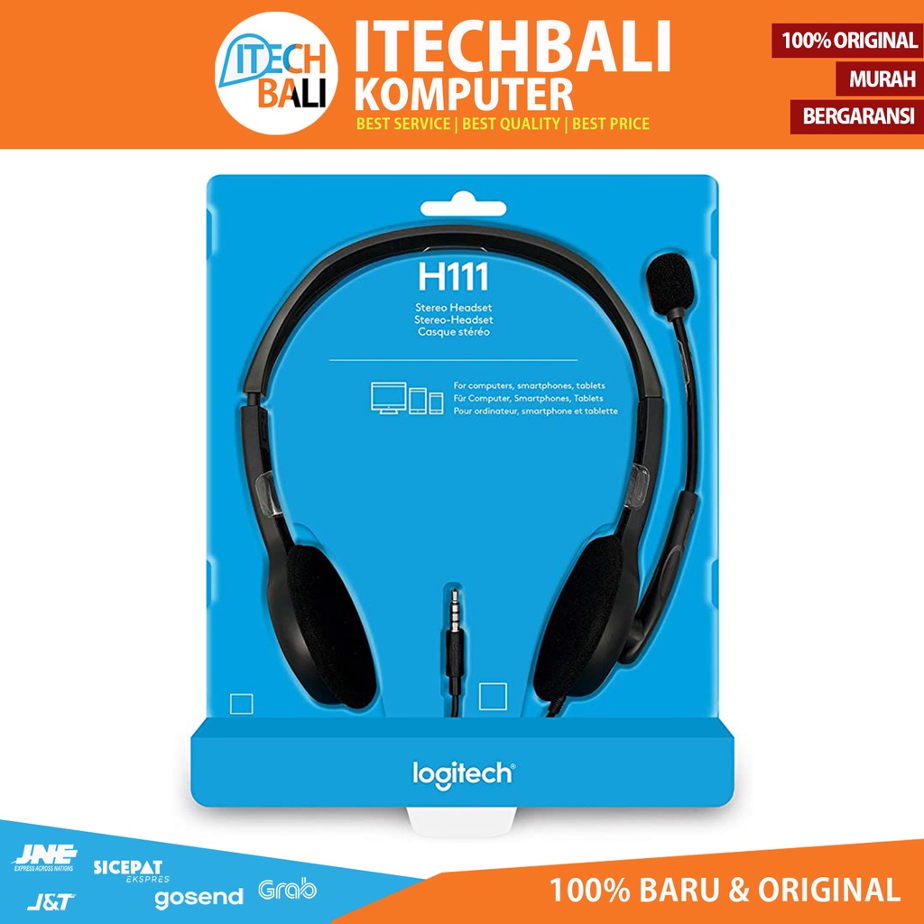Headset LOGITECH H111 Stereo Jack 3.5mm | ORIGINAL