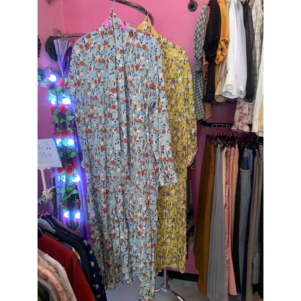 GAMIS/DRESS FLORA PLISKET IMPORT BKK