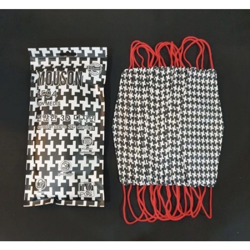 MASKER MOUSON KF94 ISI 10 PCS - MASKER KOREA - MASKER MOTIF