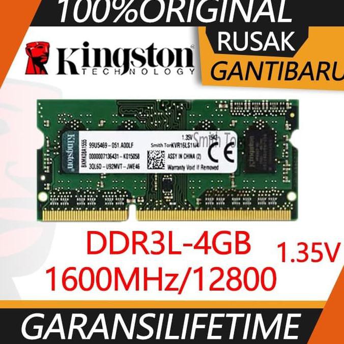 Ram laptop Kingston SODIMM 4GB DDR3L 12800/ DDR3L-1600 4G sodim
