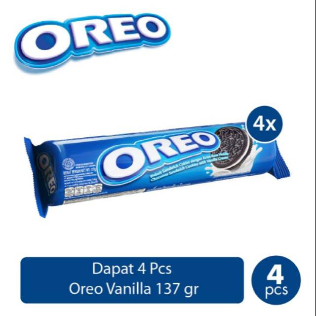 

4 Pcs Kraft Sandwich Oreo Coklat (Vanila) 137G