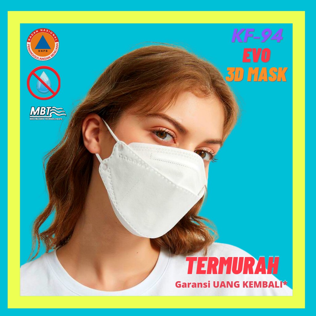 MASKER KOREA KF94 4PLY MODEL EVO 3D MASKER ARTIS SAMPAI PRESIDEN PAKAI