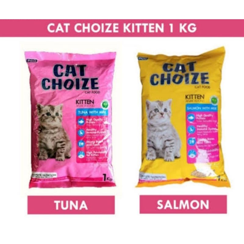 cat choize kitten 1kg 1 kg tuna salmon catfood cat food makanan anak kucing bagus murah