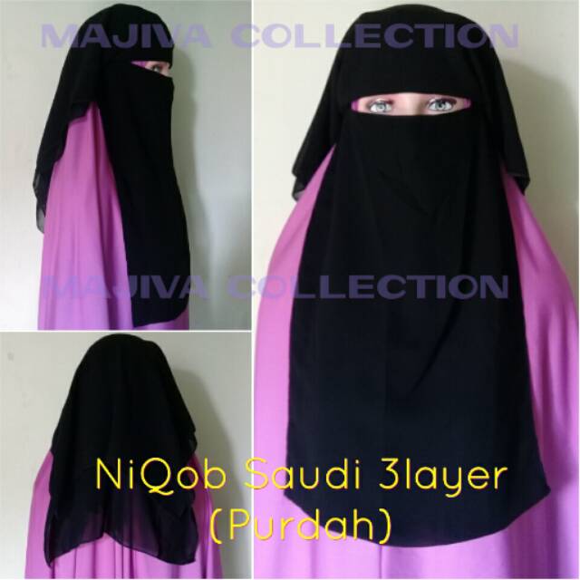 NiQob Saudi Purdah 3layer
