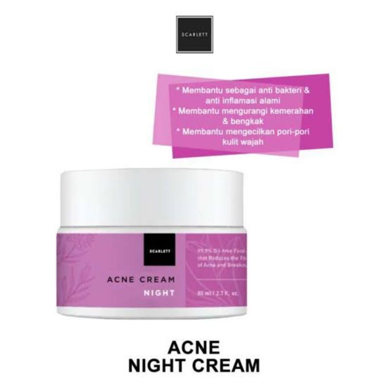 SCARLETT NIGHT CREAM ACNE