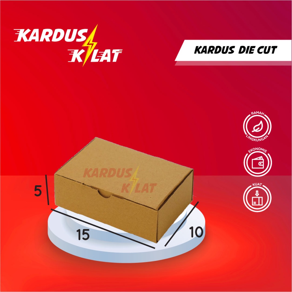 Kardus Die Cut 15x10x5 - Karton Box Dus Packaging Pizza Hampers Kecil Polos Murah-1