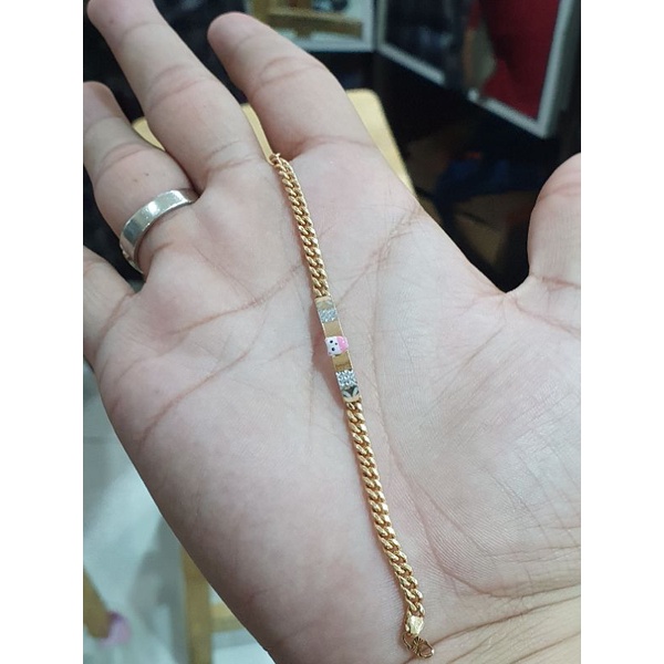 gelang anak emas 700 plat hellokitty