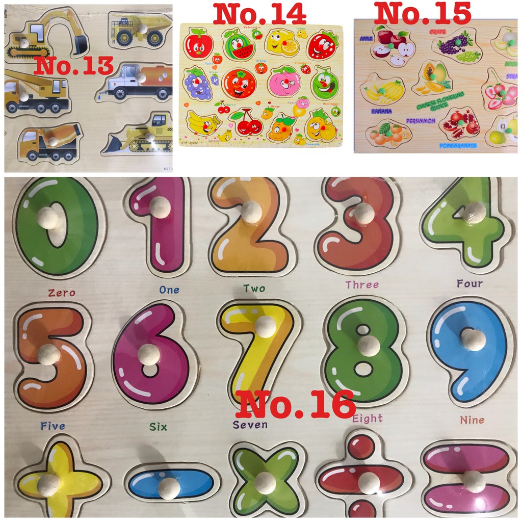 BS910 Puzzle Knob Kayu Edukasi Anak / Wooden Puzzle