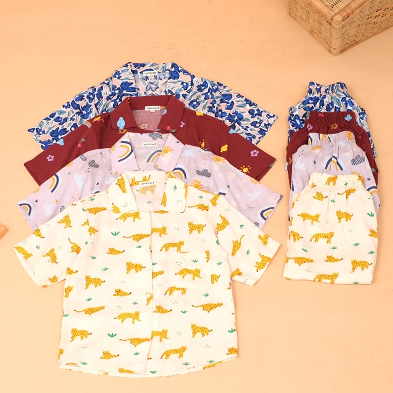 Piyama Anak 8-13th Piyama Anak Baju Tidur Anak Piyama Rayon