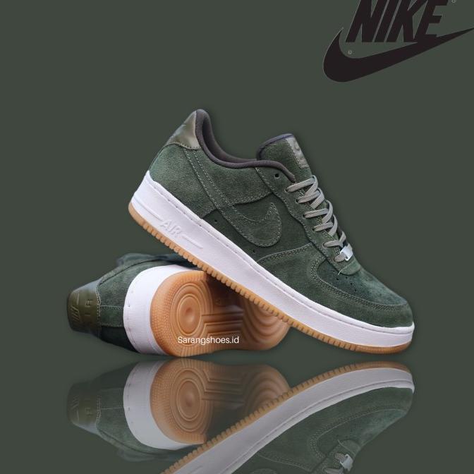 Sepatu Sneakers Pria Casual Nike Air Force 1 Low Dark Green Noveastyle