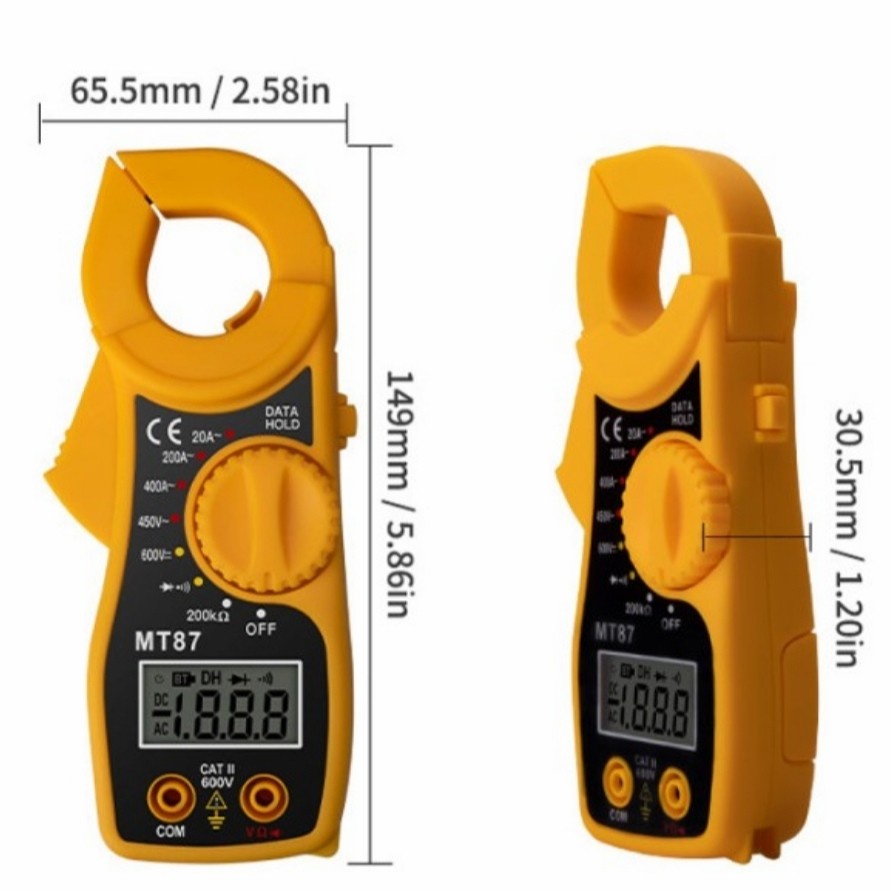 TANG METER DIGITAL CLAMP METER AC DC AMPERE METER