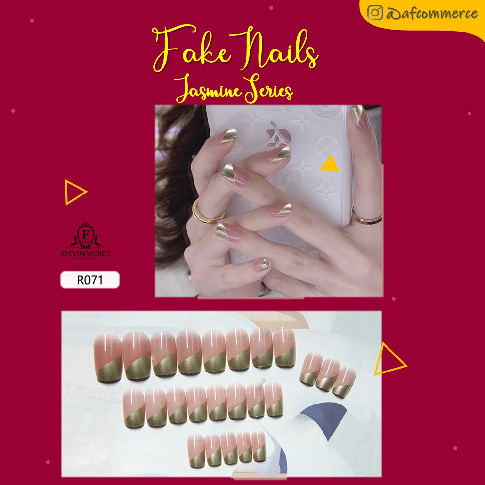 KUKU PALSU KARAKTER PRINTED NAILS JASMINE SERIES R0071