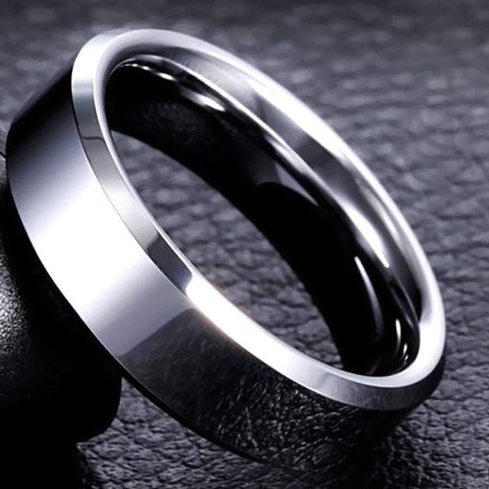 Cincin Titanium Hitam Cincin couple pria wanita