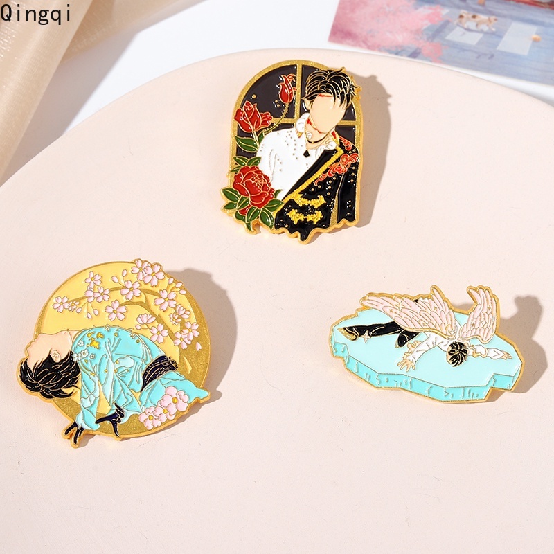 Bros Pin Enamel Desain Kartun Anime Bahan Metal Untuk Pakaian