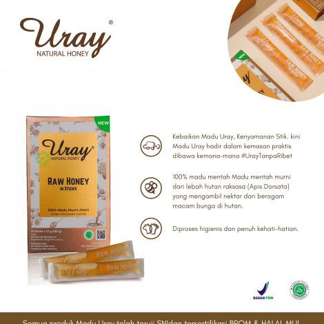 

Diskon MADU URAY STICK SACHET | RAW HONEY & GINGER 10 STICKS Diskon