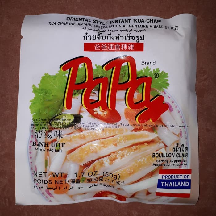 PAPA KuaChap Kua Chap Kua Cap Oriental Style Instant 50gr Thailand Kuacap Kuecap Putih