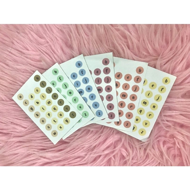 

[minimal pembelian 5] stiker huruf aestetik pastel